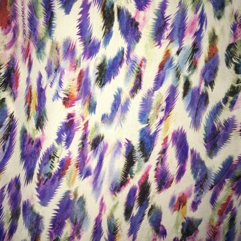 CAbi plume tunic top size S multicolor feathers - Picture 3 of 7